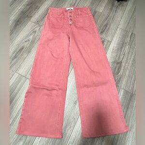 Risen Los Angeles High Rise Wide Leg Button Fly Denim Jeans - size 9/29